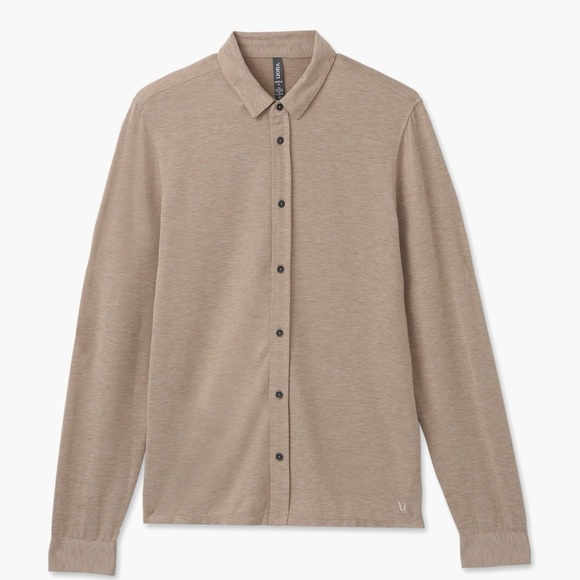 Vuori Long Sleeve Knit Twill Button Down (NWT) - Picture 1 of 6